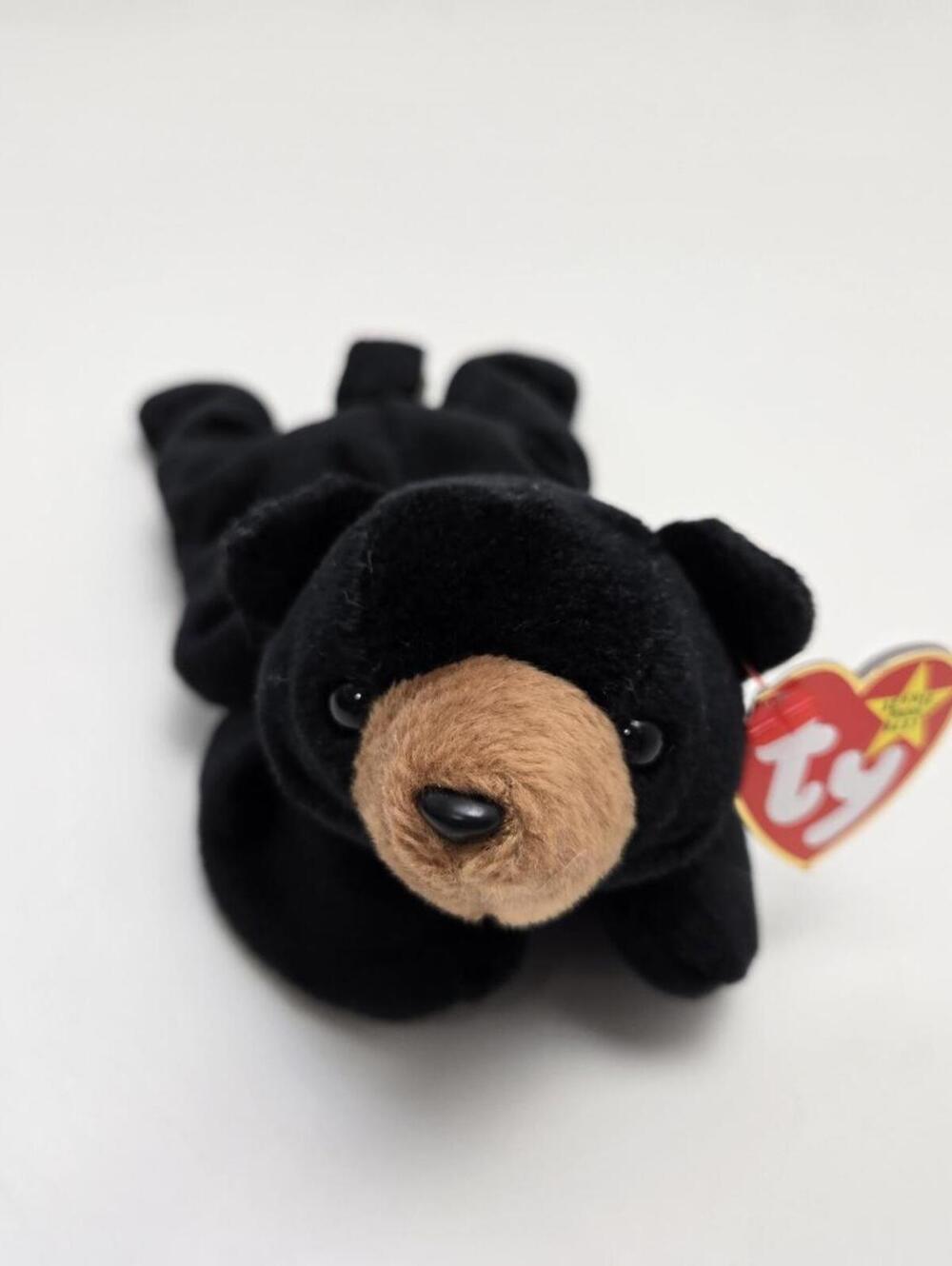 Ty Beanie Baby “Blackie” the Black Bear Made Indonesia Canadian Tush (8.5 inch)